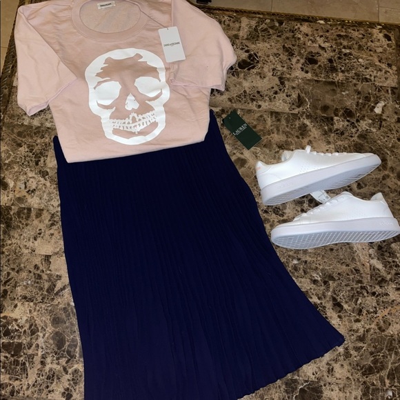 New Lauren Ralph Lauren Pleated Accordion French Navy Skirt Size 6✨ - Picture 13 of 15